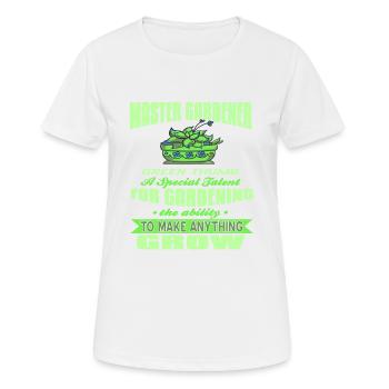 Green Thumb Un talent spécial pour le jardinage présent - T-shirt respirant Femme - blanc - Devant - AI Model Female 172 dark (172cm)