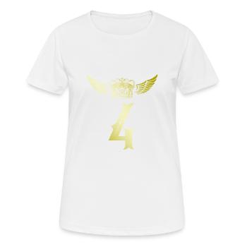 4 Couronne numérique - T-shirt respirant Femme - blanc - Devant - AI Model Female 172 dark (172cm)