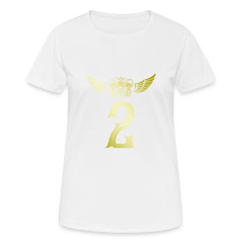 2 Couronne de numéros - T-shirt respirant Femme - blanc - Devant - AI Model Female 172 dark (172cm)