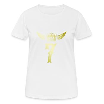 7 Couronne de numéros - T-shirt respirant Femme - blanc - Devant - AI Model Female 172 dark (172cm)