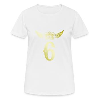 6 Couronne numérique - T-shirt respirant Femme - blanc - Devant - AI Model Female 172 dark (172cm)