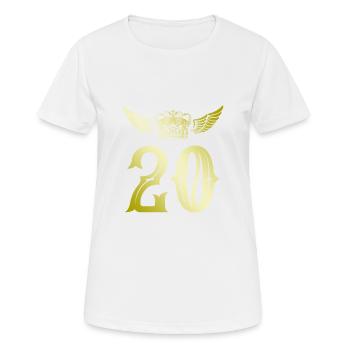 Couronne de 20 chiffres - T-shirt respirant Femme - blanc - Devant - AI Model Female 172 dark (172cm)