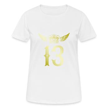 13 Couronne numérique - T-shirt respirant Femme - blanc - Devant - AI Model Female 172 dark (172cm)