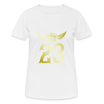 23 Couronne numérique - T-shirt respirant Femme - blanc - Devant - AI Model Female 172 dark (172cm)