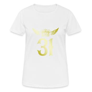 31 Couronne numérique - T-shirt respirant Femme - blanc - Devant - AI Model Female 172 dark (172cm)