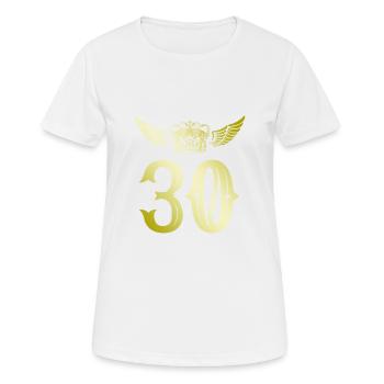 30 Couronne numérique - T-shirt respirant Femme - blanc - Devant - AI Model Female 172 dark (172cm)