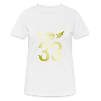 33 Couronne numérique - T-shirt respirant Femme - blanc - Devant - AI Model Female 172 dark (172cm)