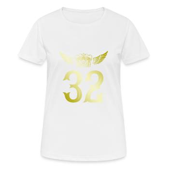 32 Number crown - Women's Breathable T-Shirt - white - Front - AI Model Female 172 dark (172cm)