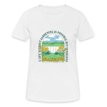 Jardin Verger Cadeau Jardinier Hobby Jardinier - T-shirt respirant Femme - blanc - Devant - AI Model Female 172 dark (172cm)