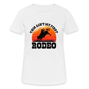 Rodéo Western Cowboy Wild West Retro Horse - T-shirt respirant Femme - blanc - Devant - AI Model Female 172 dark (172cm)