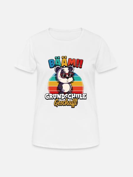 Bääm Grundschule Geschafft - Frauen T-Shirt atmungsaktiv - Weiß