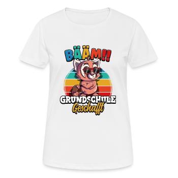 Bääm Grundschule Geschafft - Frauen T-Shirt atmungsaktiv - Weiß - Vorne - AI Model Female 172 dark (172cm)