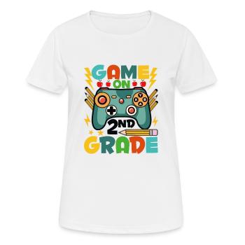 Jeu Sur Le 2ème Grade - T-shirt respirant Femme - blanc - Devant - AI Model Female 172 dark (172cm)