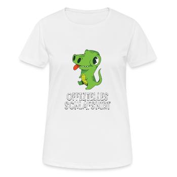 Offizielles Schlafshirt - Süßer Baby Aligator - Frauen T-Shirt atmungsaktiv - Weiß - Vorne - AI Model Female 172 dark (172cm)