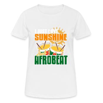 J’adore sunshine & afrobeat t-shirt génial - T-shirt respirant Femme - blanc - Devant - AI Model Female 172 dark (172cm)