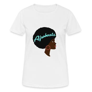 Afrobeats Awesome Afro Lady Afrobeats T-Shirt - T-shirt respirant Femme - blanc - Devant - AI Model Female 172 dark (172cm)