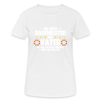 Rettungsschwimmer Bademeister - Frauen T-Shirt atmungsaktiv - Weiß - Vorne - AI Model Female 172 dark (172cm)