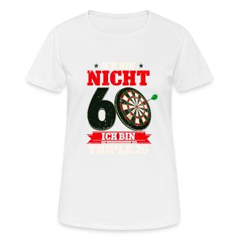 Ich bin nicht 60 ich bin Triple 20 - 60. - Frauen T-Shirt atmungsaktiv - Weiß - Vorne - AI Model Female 172 dark (172cm)