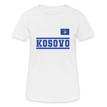 Drapeau du Kosovo Drapeau Jersey Cadeau Kosovar - T-shirt respirant Femme - blanc - Devant - AI Model Female 172 dark (172cm)