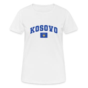 Drapeau du Kosovo Drapeau Jersey Cadeau Kosovar - T-shirt respirant Femme - blanc - Devant - AI Model Female 172 dark (172cm)