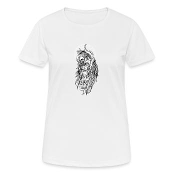 Viking Odin I Walhalla Asgard Hugin Motif pour - T-shirt respirant Femme - blanc - Devant - AI Model Female 172 dark (172cm)