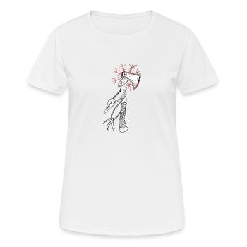 Viking Axe I Walhalla Asgard Motif pour Teutons - T-shirt respirant Femme - blanc - Devant - AI Model Female 172 dark (172cm)