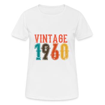 Anniversaire Papa Vintage Années 1960 - T-shirt respirant Femme - blanc - Devant - AI Model Female 172 dark (172cm)
