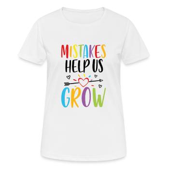 Les Erreurs Nous Aident À Grandir - T-shirt respirant Femme - blanc - Devant - AI Model Female 172 dark (172cm)