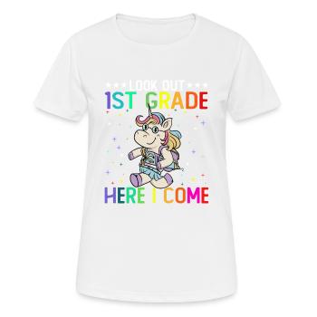 Look Out 1st Grade Here I Come - Women's Breathable T-Shirt - white - Front - AI Model Female 172 dark (172cm)