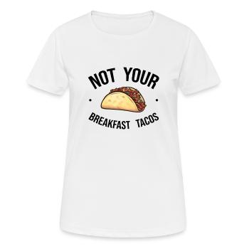 Pas Votre Taco De Petit-déjeuner - T-shirt respirant Femme - blanc - Devant - AI Model Female 172 dark (172cm)