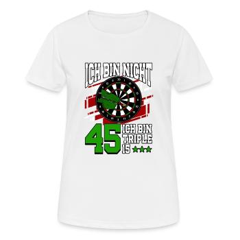Ich bin nicht 45 ich bin Triple 15 - 45. - Frauen T-Shirt atmungsaktiv - Weiß - Vorne - AI Model Female 172 dark (172cm)