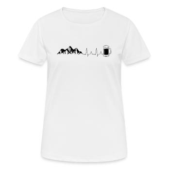 Hiking Hikers Hiking - Women's Breathable T-Shirt - white - Front - AI Model Female 172 dark (172cm)