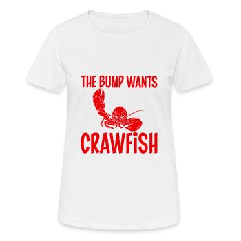 The Bump Wants Crawfish 3 - Frauen T-Shirt atmungsaktiv - Weiß - Vorne - AI Model Female 172 dark (172cm)
