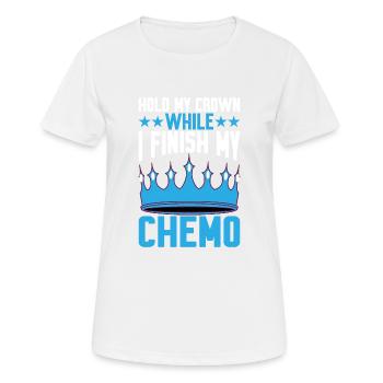 Tenez ma couronne pendant que je termine ma chimio 29 - T-shirt respirant Femme - blanc - Devant - AI Model Female 172 dark (172cm)