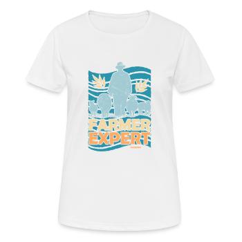 Farmer Expert - Frauen T-Shirt atmungsaktiv - Weiß - Vorne - AI Model Female 172 dark (172cm)