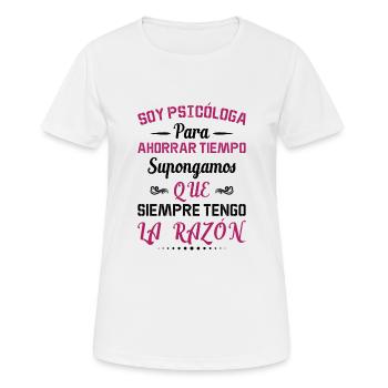 Je Suis Psychologue - T-shirt respirant Femme - blanc - Devant - AI Model Female 172 dark (172cm)
