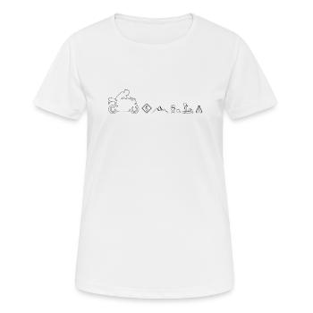 Symboles de moto de machine de course - T-shirt respirant Femme - blanc - Devant - AI Model Female 172 dark (172cm)