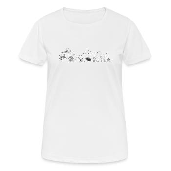 Symboles Enduro Motorcross - T-shirt respirant Femme - blanc - Devant - AI Model Female 172 dark (172cm)