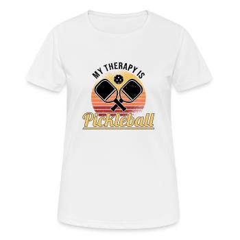 Pickleball Retro Love Dinking Pickleball Joueur - T-shirt respirant Femme - blanc - Devant - AI Model Female 172 dark (172cm)