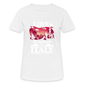 Italy - Women's Breathable T-Shirt - white - Front - AI Model Female 172 dark (172cm)