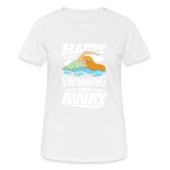 Schwimmen Bademeister Schwimmkurs Freibad Geschenk - Frauen T-Shirt atmungsaktiv - Weiß - Vorne - AI Model Female 172 dark (172cm)
