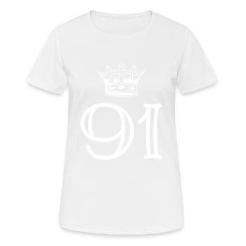 91 Couronne numérique - T-shirt respirant Femme - blanc - Devant - AI Model Female 172 dark (172cm)