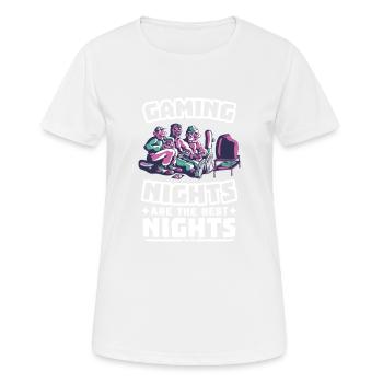 Game Nerd Spielkonsole Gaming zocken Gamepad - Frauen T-Shirt atmungsaktiv - Weiß - Vorne - AI Model Female 172 dark (172cm)