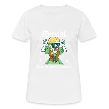Dirndl kann ich mir nicht leisten Dirndl Ersatz - Frauen T-Shirt atmungsaktiv - Weiß - Vorne - AI Model Female 172 dark (172cm)
