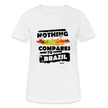 Brésil - T-shirt respirant Femme - blanc - Devant - AI Model Female 172 dark (172cm)