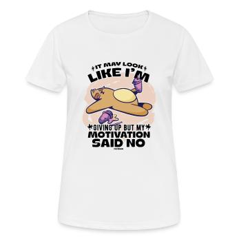 La motivation motive la carrière Cadeau positif - T-shirt respirant Femme - blanc - Devant - AI Model Female 172 dark (172cm)