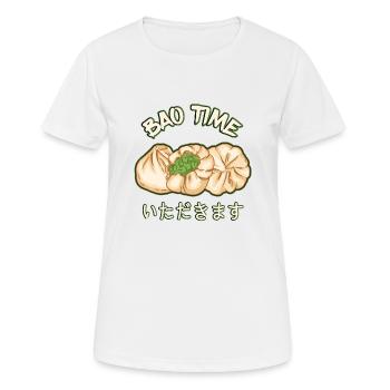 Bao Bun Funny Dim Sum Bao Time Asian Food Gift - Women's Breathable T-Shirt - white - Front - AI Model Female 172 dark (172cm)