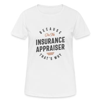Évaluateur d’assurance Profession - T-shirt respirant Femme - blanc - Devant - AI Model Female 172 dark (172cm)
