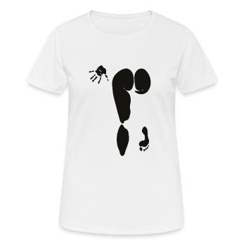 Parties du corps des femmes Peinture Du corps Empreinte Du corps Lignes du corps - T-shirt respirant Femme - blanc - Devant - AI Model Female 172 dark (172cm)