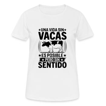 Cadeau De Vache Drôle - T-shirt respirant Femme - blanc - Devant - AI Model Female 172 dark (172cm)